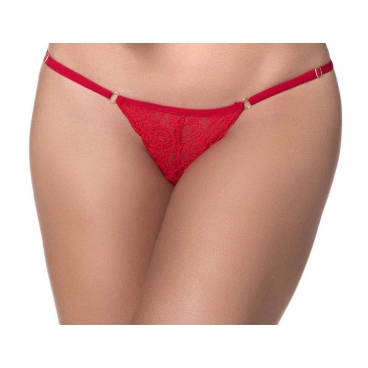 PERIZOMA SEXY PER DONNA IN PIZZO ROSSO MAPALE' LACE... 2