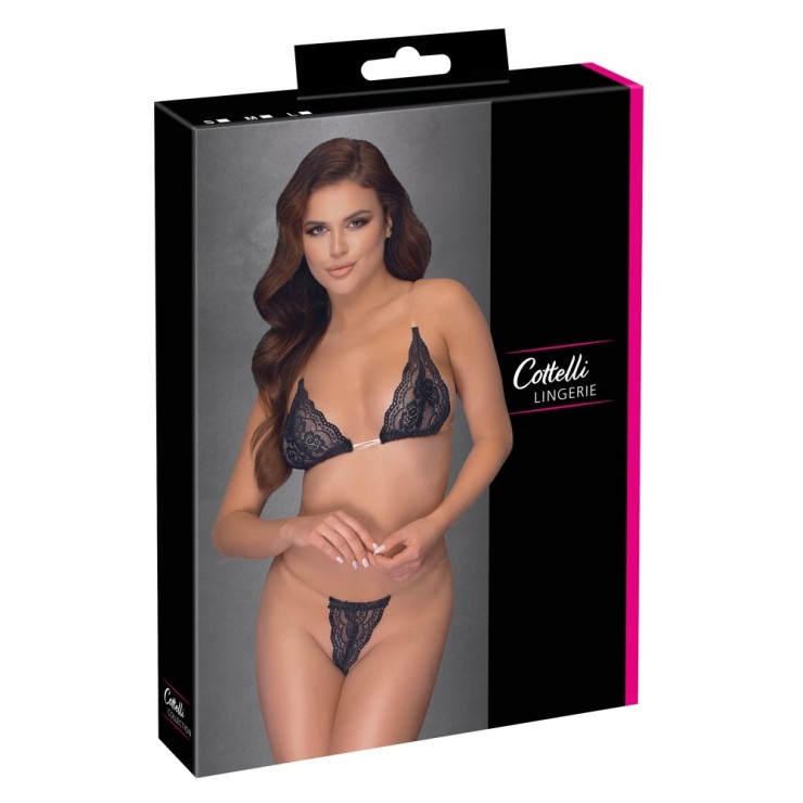 COMPLETO INTIMO IN PIZZO SEXY PER DONNA CON SPALLINE...