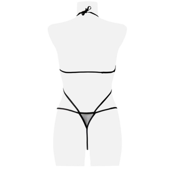 BODY HARNESS SEXY PER DONNA SET 3 PEZZI GREY VELVET