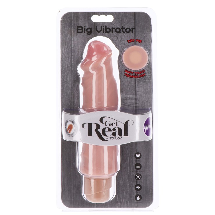 VIBRATORE REALISTICO MORBIDO SEX TOY BIG VIBRATOR CM. 19