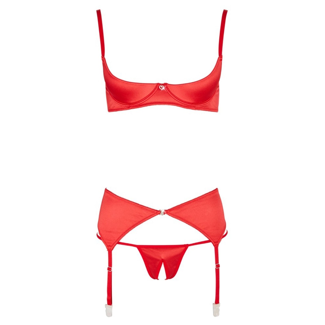 SEXY COMPLETO INTIMO ROSSO PER DONNA APERTO CON...
