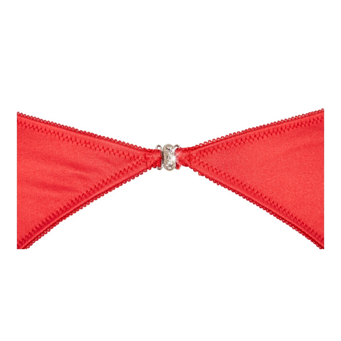 COMPLETO INTIMO SEXY APERTO ROSSO CON REGGICALZE