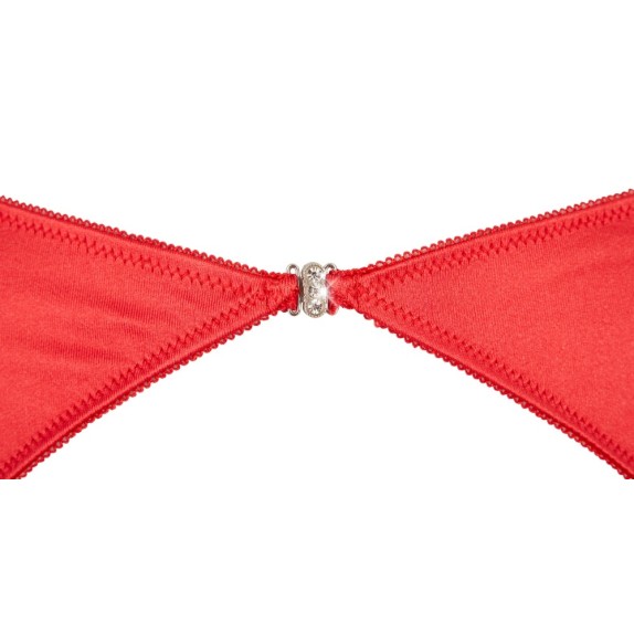 SEXY COMPLETO INTIMO ROSSO PER DONNA APERTO CON REGGICALZE