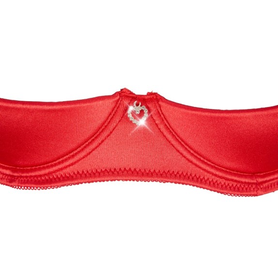COMPLETO INTIMO SEXY APERTO ROSSO CON REGGICALZE