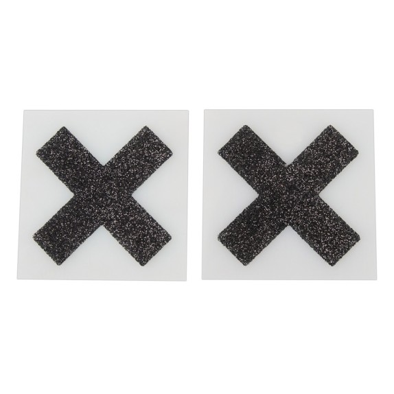 COPRICAPEZZOLI SEXY PER DONNA A FORMA DI "X" CON GLITTER COTTELLI