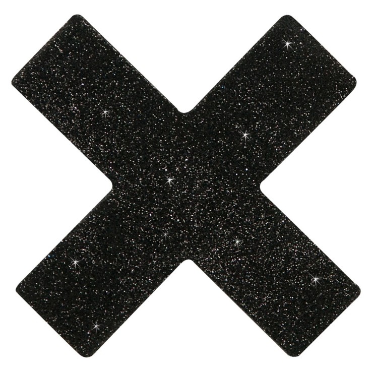 COPRICAPEZZOLI SEXY PER DONNA A FORMA DI X CON GLITTER... 2