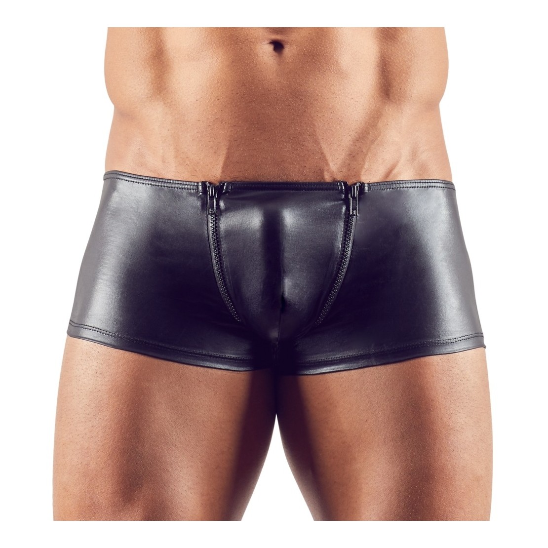PANTALONCINO NERO EFFETTO BAGNATO