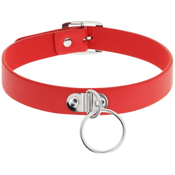 COLLARE SEXY ROSSO PER DONNA CON CIONDOLO IN METALLO