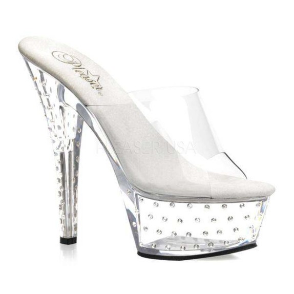SANDALO TRASPARENTE STRASS TACCO 15