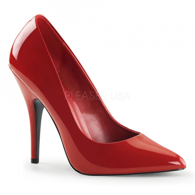 DECOLTE' TACCO SPILLO 11 CM ROSSO LUCIDO