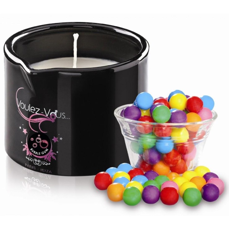 CANDELA PROFUMATA PER SEXY MASSAGGIO AL GUSTO BUBBLE GUM