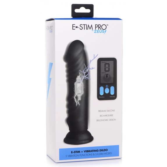 VIBRATORE REALISTICO CON ELETTROSTIMOLAZIONE E-STIM + VIBRATING DILDO