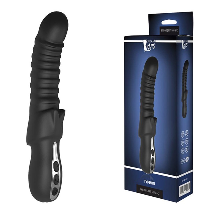 VIBRATORE CON RILIEVI SEX TOY RICARICABILE TYPHON...