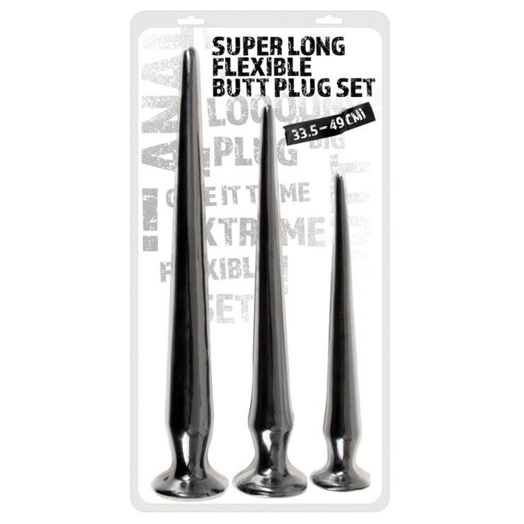 SET 3 SPINE ANALI FLESSIBILI SEX TOYS CON VENTOSA 2