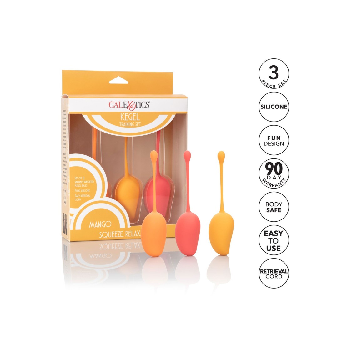 KIT TRE PALLINE PER ALLENAMENTO PELVICO MANGO...