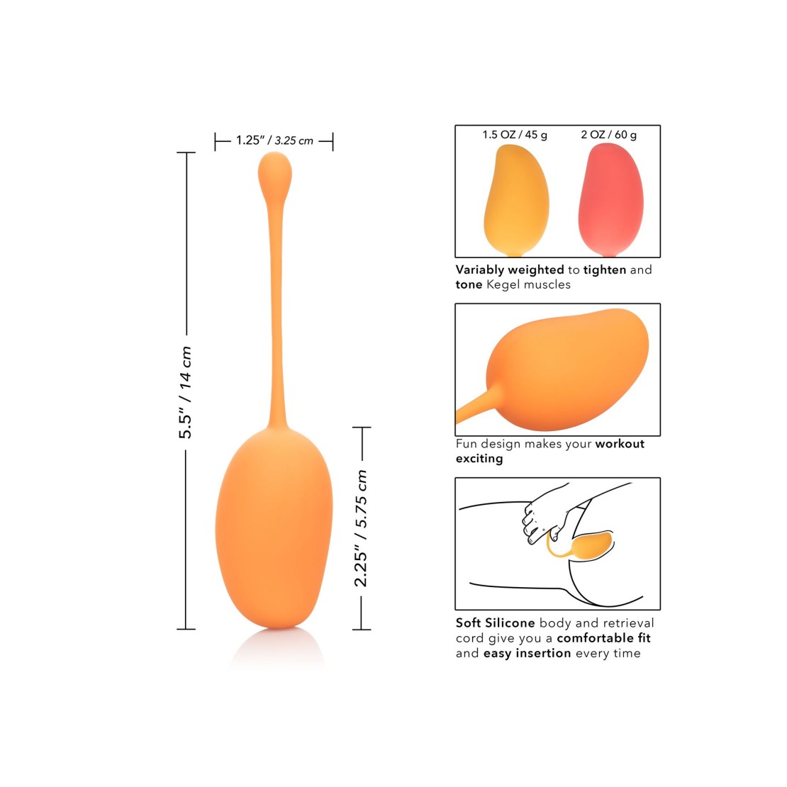 KIT TRE PALLINE PER ALLENAMENTO PELVICO MANGO...