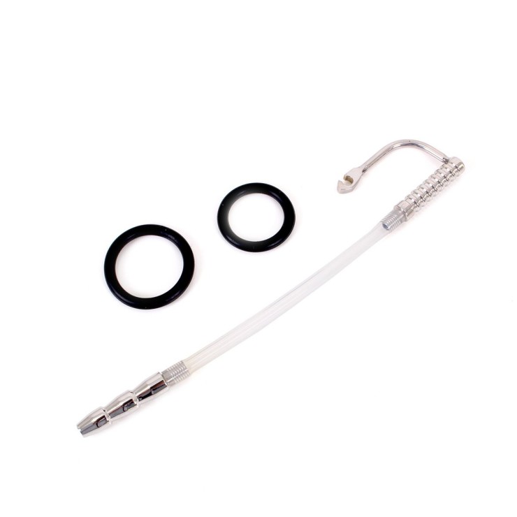 SONDA URETRALE CON ANELLO PER GLANDE SEX TOY LARGE RIBBED 2