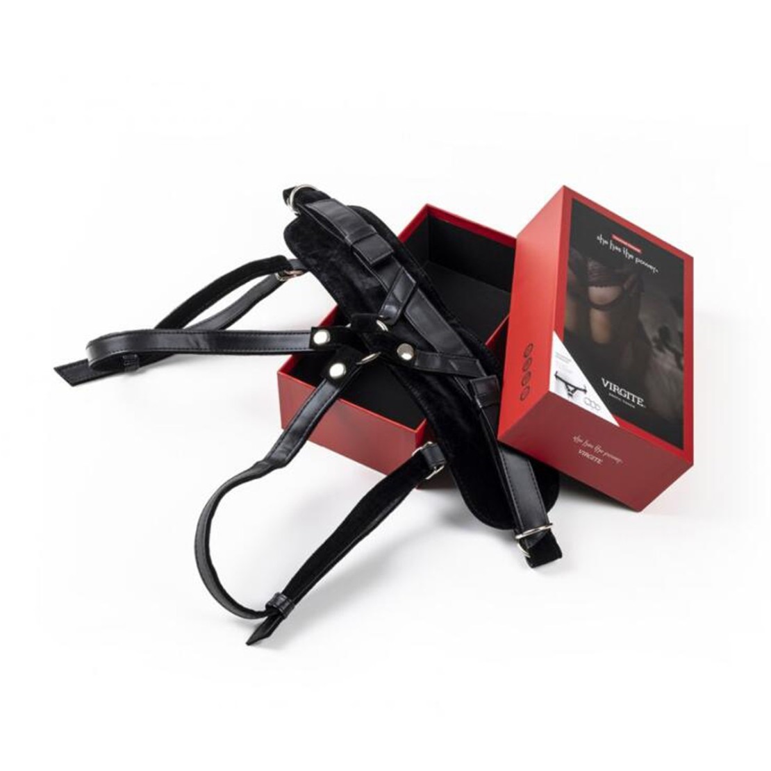 MUTANDINA STRAP-ON CON 3 ANELLI IN METALLO...