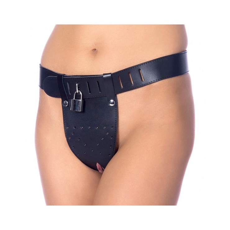 CINTURA DI CASTITA' PER DONNA SEX TOY IN PELLE