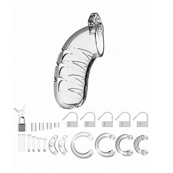 CINTURA DI CASTITA' PER UOMO TRASPARENTE SEX TOY MAN CAGE