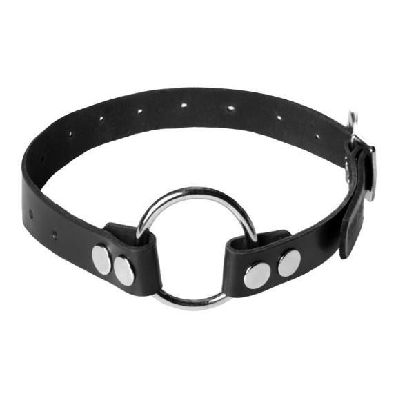 HARNESS IN PELLE PER DILDO CON ANELLO IN METALLO