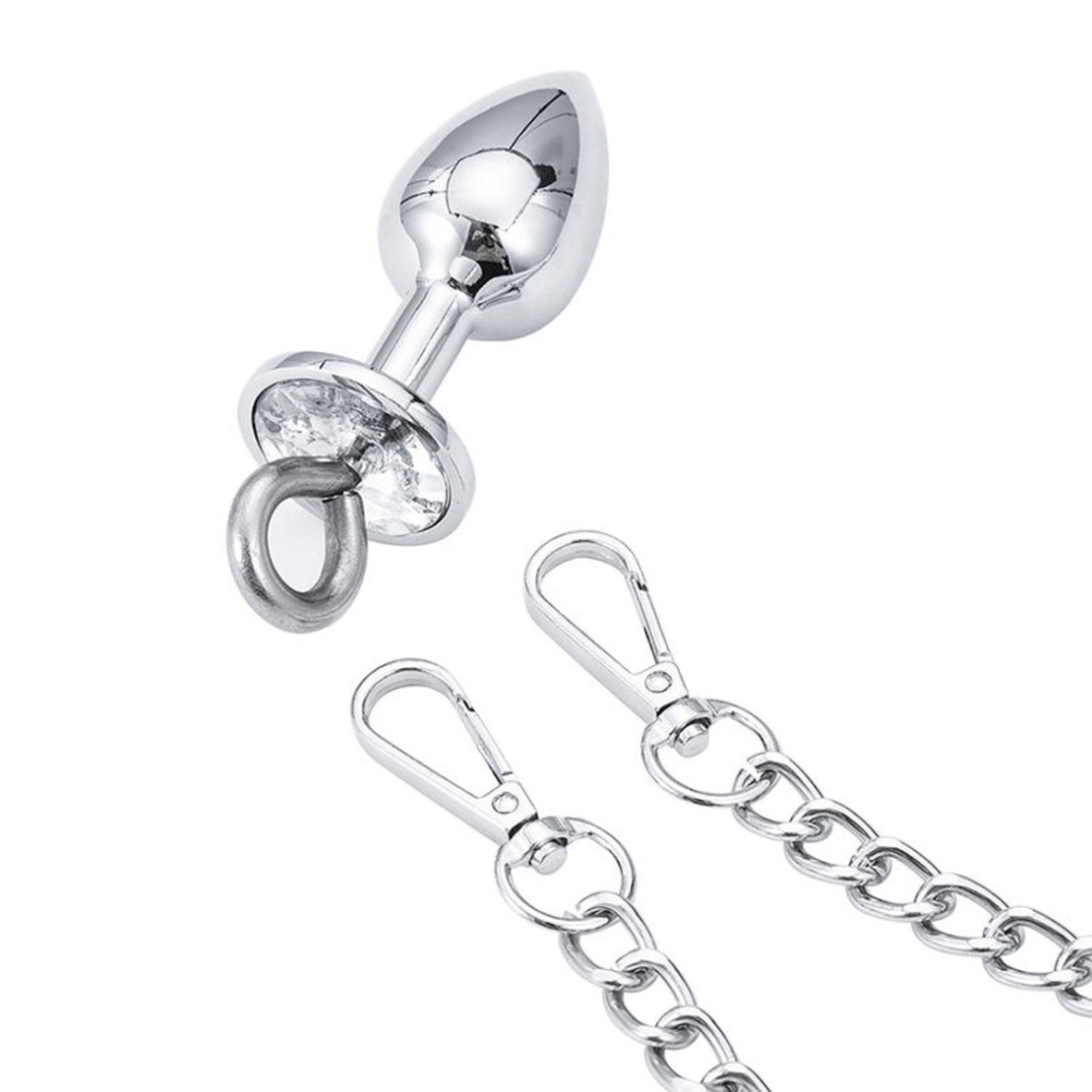 SET MANETTE CON CATENE E PLUG ANALE IN METALLO...