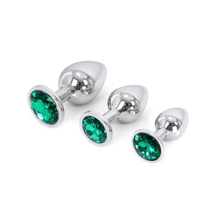 PLUG TAPPO ANALE CON GIOIELLO VERDE SMERALDO 2