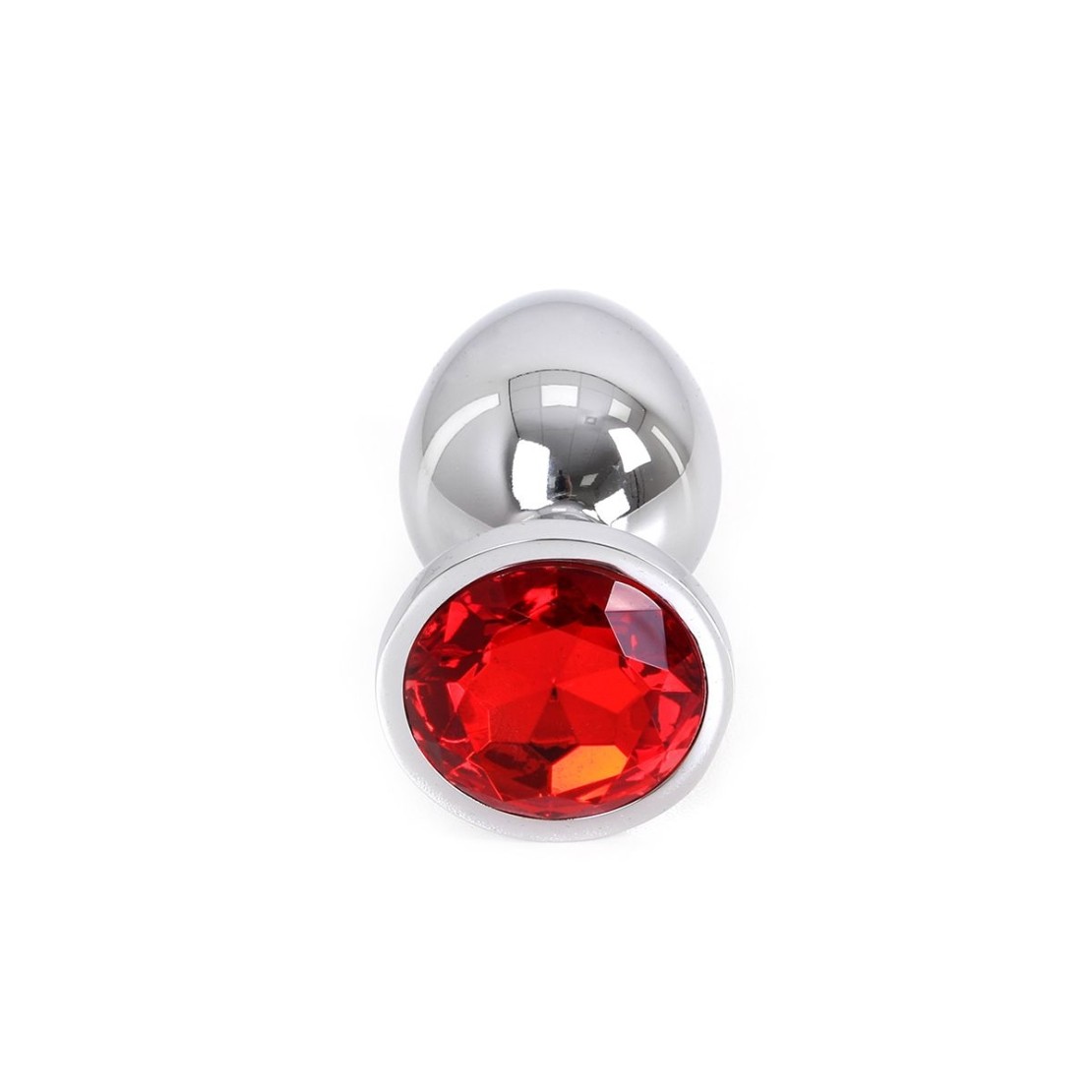 PLUG TAPPO ANALE IN METALLO CON GIOIELLO ROSSO...