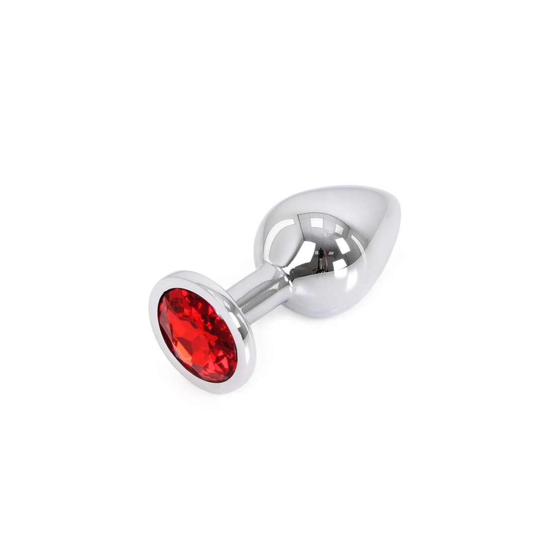 PLUG TAPPO ANALE IN METALLO CON GIOIELLO ROSSO...