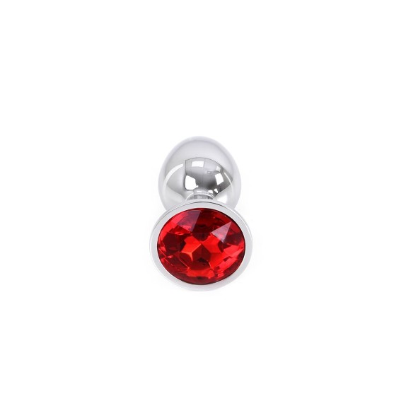 PLUG TAPPO ANALE IN METALLO CON GIOIELLO ROSSO KIOTOS
