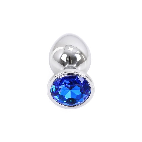 PLUG TAPPO ANALE IN METALLO CON GIOIELLO BLU KIOTOS