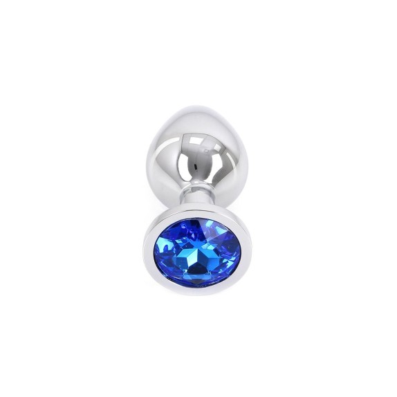 PLUG TAPPO ANALE IN METALLO CON GIOIELLO BLU KIOTOS