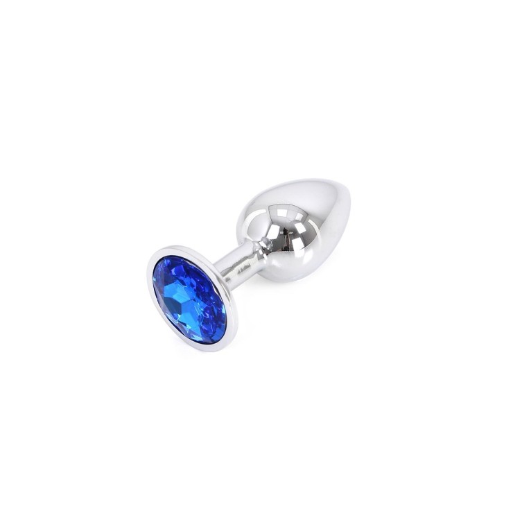 PLUG TAPPO ANALE IN METALLO CON GIOIELLO BLU KIOTOS