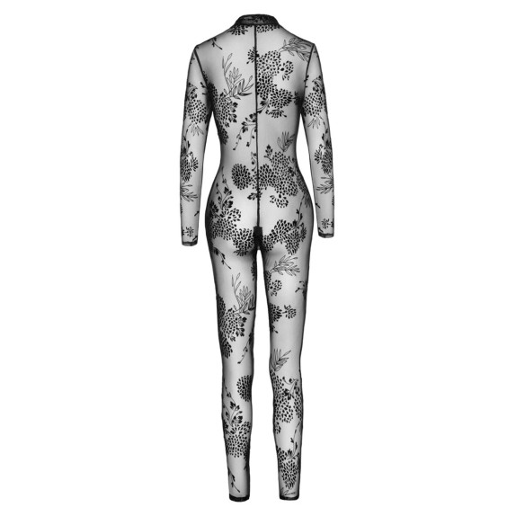 TUTA SEXY PER DONNA TRASPARENTE CON CERNIERA NOIR HANDMADE