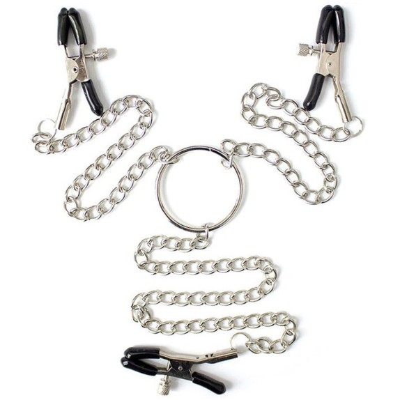 SET 3 PINZETTE PER CAPEZZOLI E PER CLITORIDE UNITE CON ANELLO OHMAMA
