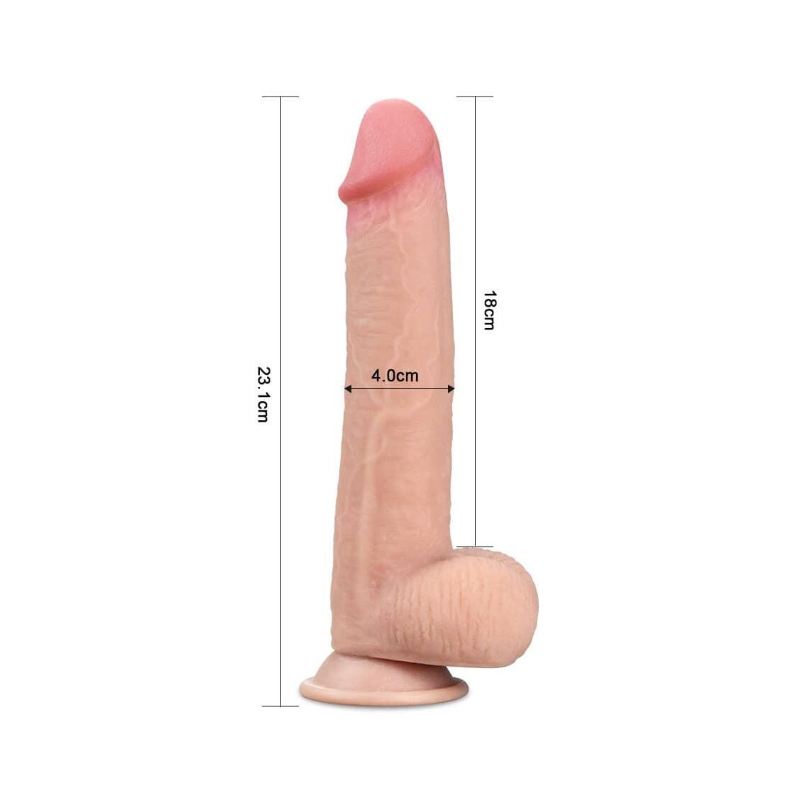 DILDO ULTRA REALISTICO CM. 22,5 CON STRATO DI...