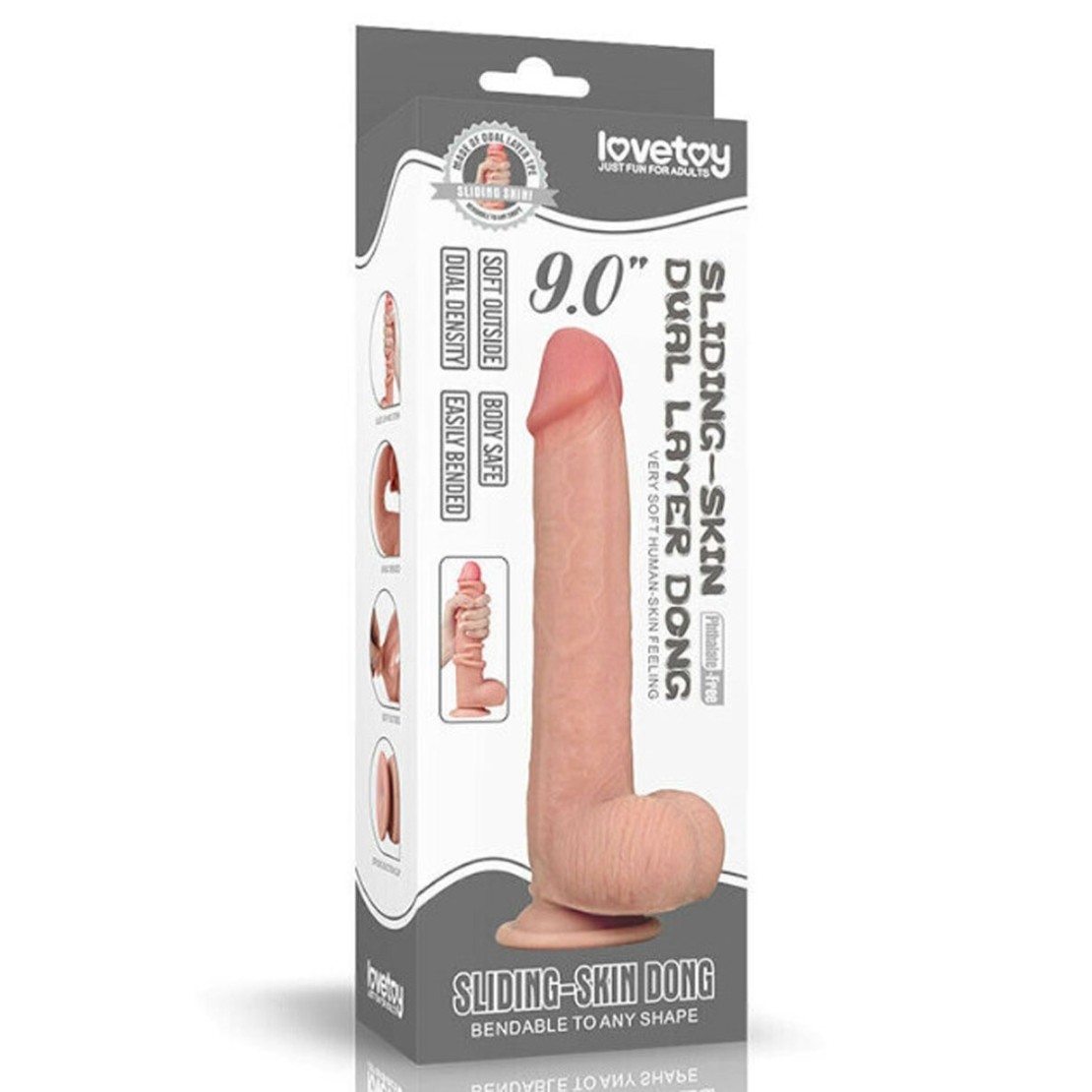 DILDO ULTRA REALISTICO CM. 23 CON STRATO DI...