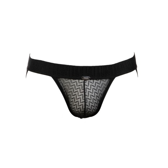 SOSPENSORIO SEXY UOMO IN TULLE CON DISEGNI GEOMETRICI GEOMETRIC