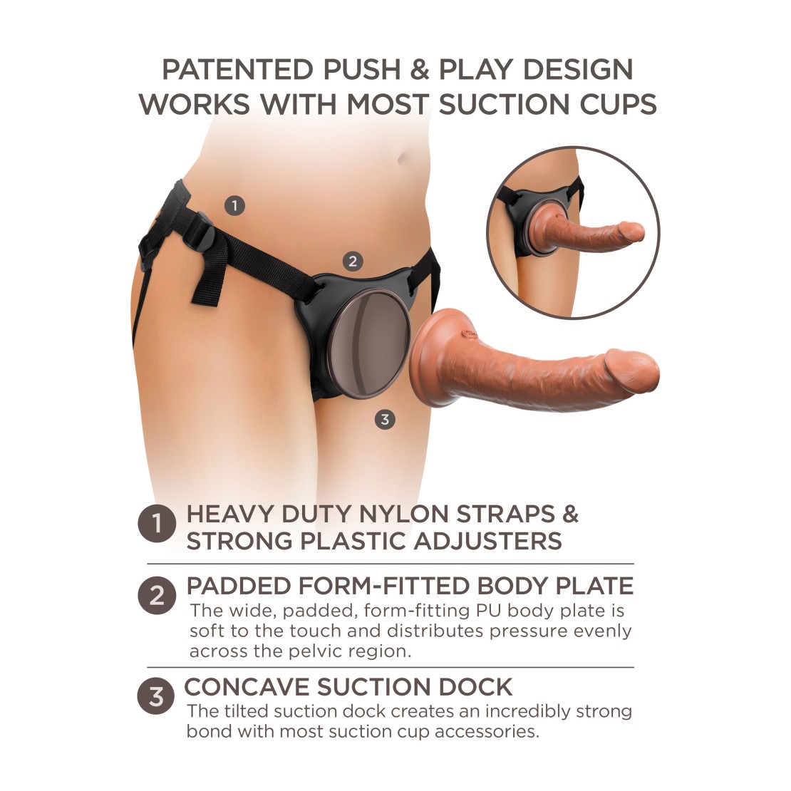 STRAP-ON PER DONNA ULTRA REALISTICO CM. 18 SEX...