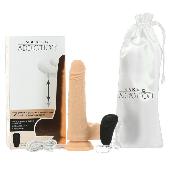 VIBRATORE REALISTICO CON SPINTA E ROTAZIONE SEX TOY NAKED ADDICTION
