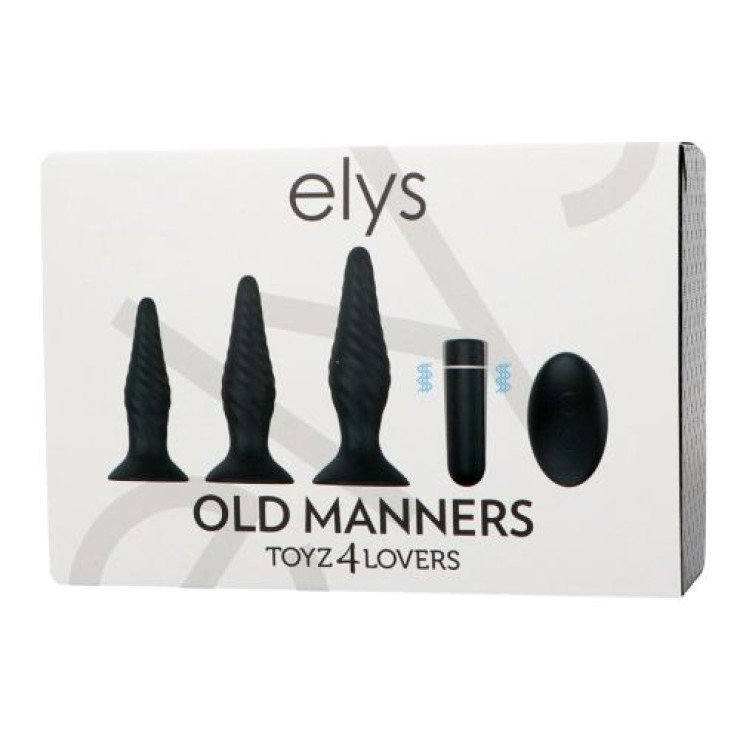 KIT PLUG ANALI VIBRANTI CON TELECOMANDO SEX TOY OLD MANNERS