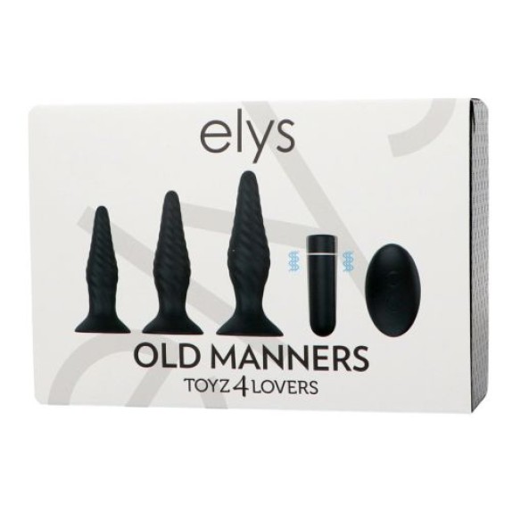 KIT PLUG ANALI VIBRANTI SEX TOY OLD MANNERS