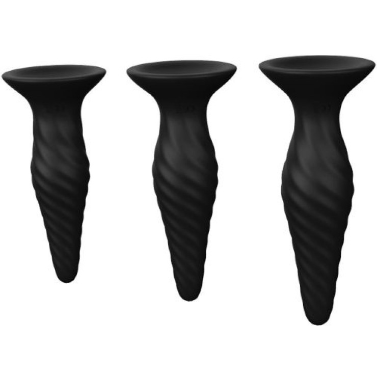 KIT PLUG ANALI VIBRANTI CON TELECOMANDO SEX TOY OLD MANNERS 2