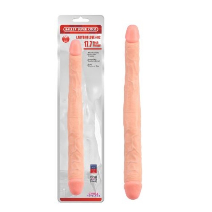 DILDO DOPPIA TESTA CM. 44 SEX TOY LADYBRO LOVE 02