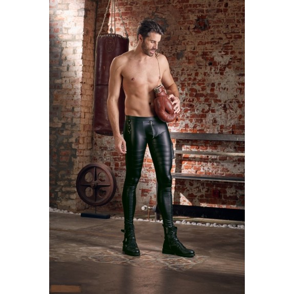 PANTALONI SEXY PER UOMO IN SPANDEX OPACO CON CERNIERA NEK
