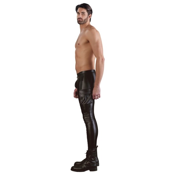 PANTALONI SEXY PER UOMO IN SPANDEX OPACO CON CERNIERA NEK