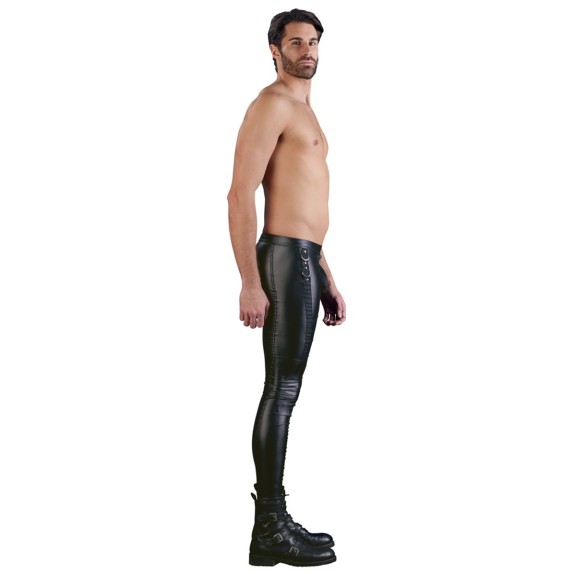 PANTALONI SEXY PER UOMO IN SPANDEX OPACO CON CERNIERA NEK