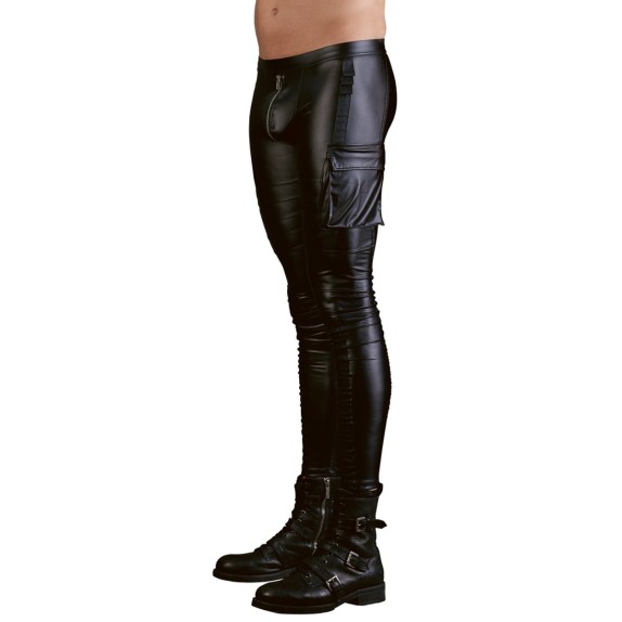 PANTALONI SEXY PER UOMO IN SPANDEX OPACO CON CERNIERA NEK