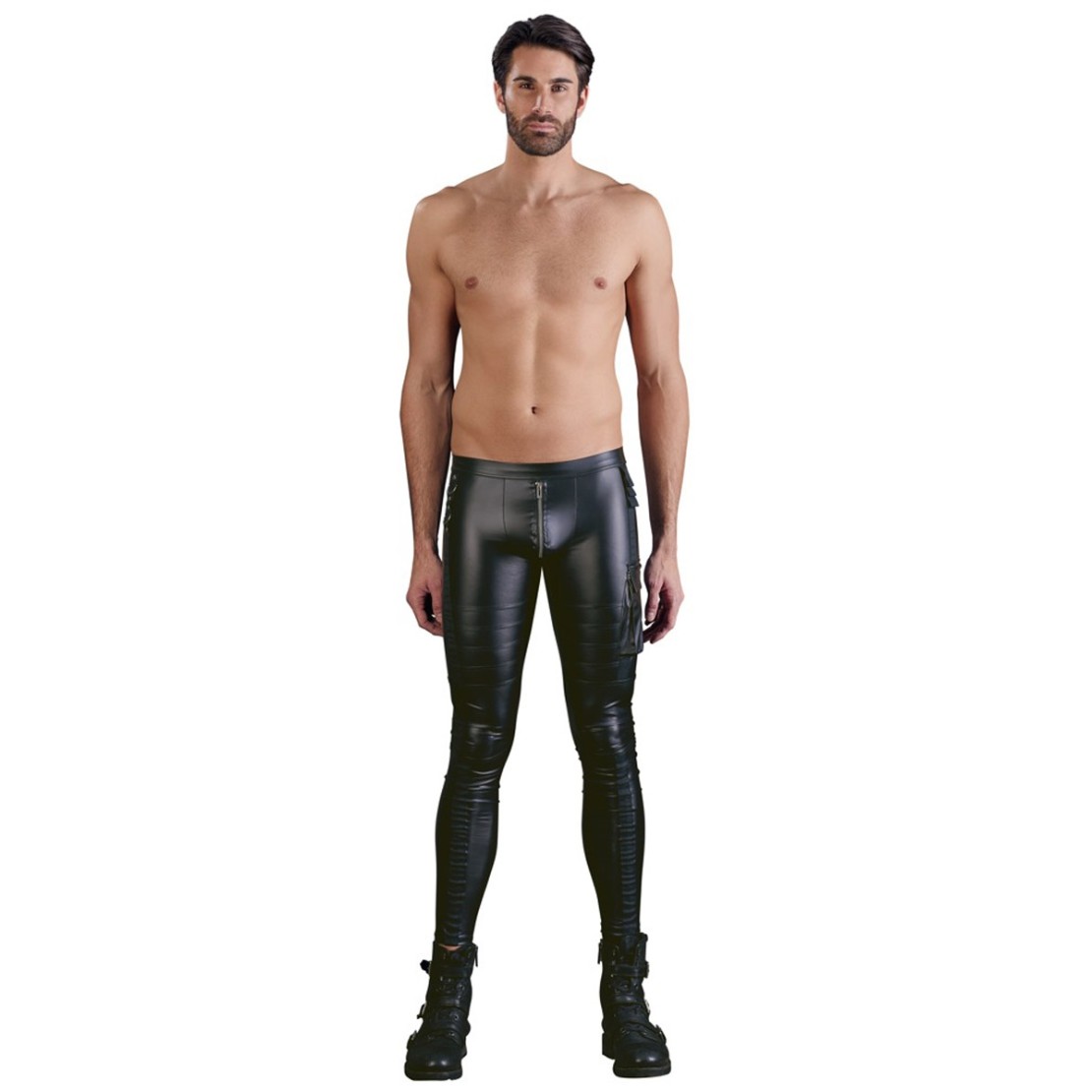 PANTALONI SEXY PER UOMO IN SPANDEX OPACO CON...