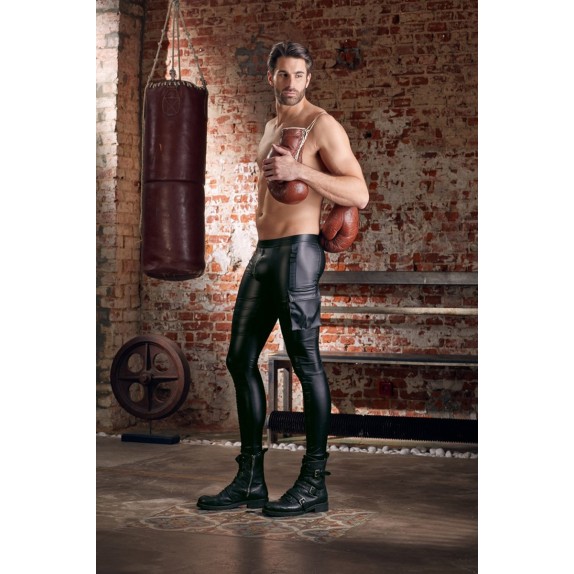 PANTALONI SEXY PER UOMO IN SPANDEX OPACO CON CERNIERA NEK